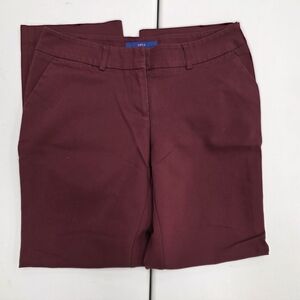 Apt. 9 Women's Torie Burgundy Straight Leg Pants 4P